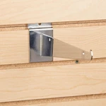 Lot Of 28 Slatwall 8" Knife Shelf Brackets Chrome Lip Shelving Display. Fixed Price $54.95.