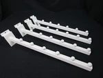 Lot Of 4, Store Display Fixtures 6 Ball Slat Wall Waterfall Arm - White. Fixed Price $35.95.