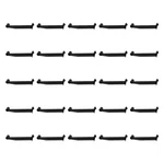 25 Pc 12" Black Slatwall Hangrail Bracket Hold 1-1/4" Round Tube Retail Display. Fixed Price $169.99.