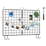 Photo Wall Grid Set Of 2, Decor Panel, Display Shelves, Hook.... Fixed Price $23.61.