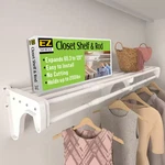 Expandable Closet Shelf & Rod 66 In. - 120 W, White, Mounts To Back Wall. Fixed Price $190.34.