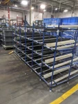 Industrial Fifo Gravity Flow Rack Roller Conveyor Shelving System. Fixed Price $850.00.