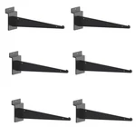 Slatwall Shelf Brackets 6PCS Heavy Duty Metal Display Black. Fixed Price $23.56.