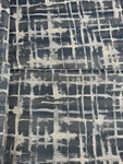 Fabric Calligraphy Plaid/abstract Grid Design Grey 1.56 Yards X 2.75. Fixed Price $18.00.