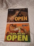 Goon/american Gods Comic Book Store Open/closed Sign Rare! Set Of 2. Fixed Price $14.90.