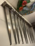 12" Knife Shelf Shelving Brackets For Slatwall Board 11 Pcs Silver Reeve. Fixed Price $19.99.