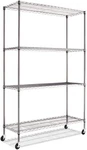Complete Wire Shelving Unit W/caster, 48" X 18" 72", Black Anthracite. Fixed Price $191.72.