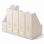 5 Pack Magazine File Holder Beige Cardboard Vertical Desk Storage Organizer. Fixed Price $47.44.
