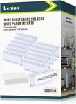 Lenink 100PCS Wire Shelf Label Holders With Paper Inserts, Plastic. Fixed Price $29.40.
