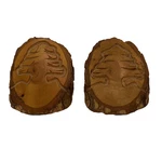 Live Edge Wood Carved Tree Evergreen Motif Shelf Decor Set Of 2. Fixed Price $21.99.