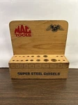Mac Tools - Super Steel Chisels Wooden Display Unit. Fixed Price $44.95.