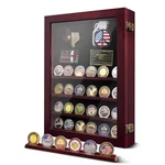 Asmileindeep Military Challenge Coin Display Case 6 Rows Wooden Army Red. Fixed Price $76.79.
