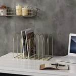 Mygift 8 Slot Vintage Brass Toned Metal Wire Arch Desktop File Folder Rack. Fixed Price $37.99.