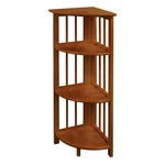 Casual Home 4-SHELF Folding Bookcase, Honey Corner, Oak. Fixed Price $76.90.
