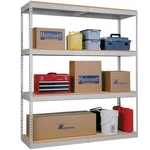 Hallowell 30" 48" 84" Medium- 4- Shelf Boltless Shelving, Decking, 3000LB. Fixed Price $1350.74.