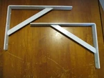 (lot Of 2) Knape & Vogt Utility Shelf L-bracket White 12" 208 300MM. Fixed Price $18.79.