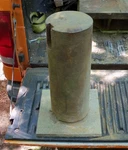 Solid Steel Cylindrical Anvil Post, 235 Pounds Plate Bottom Pickup, Sandusky, Oh. Fixed Price $199.99.