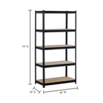 Heavy Duty Muscle Rack 5-SHELF Adjustable Steel Shelving Unit 72"X 46"X 18". Fixed Price $76.78.