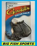 Gamakatsu #208 Octopus Circle 25 Hooks Value Pack New! Pick Your Size!. Fixed Price $21.99.