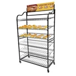 Bakery Display Rack Metal Wire Floor Stand Shelves 39.5X18.5X67.8"TALL. Fixed Price $180.82.