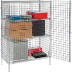 Nexel Chrome Security Shelving Unit Quick Adjust Shelves 60"W 24"D 66"H. Fixed Price $770.45.