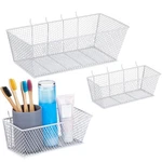3 Pcs Pegboard Wire Baskets Hanging Organizer Sizes Slatwall White. Fixed Price $37.31.