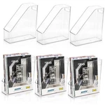 6 Pack Clear Magazine Holder, File Rack With Handle, Vertical Folder. Fixed Price $54.54.