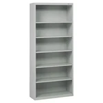 Tennsco B-78LG 6-SHELF Stationary Bookcase, 78"X34-1/2" Light Gray. Fixed Price $611.99.