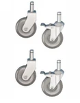 Nexel Stem Caster Set 5" Polyurethane Swivel Brake 1200 Lb. Capacity. Fixed Price $69.99.