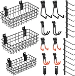 27PCS Slatwall Accessories Kit With 3 Ventilated Metal Wire Displays. Fixed Price $63.34.