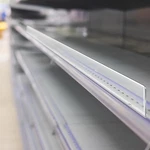 10 Pcs Clear Gondola Shelf Front Fence For Wood Shelves With 1/4" .... Fixed Price $150.73.