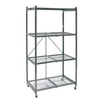 Origami 4 Tier Multipurpose Folding Storage Rack With Wheels, Pack, Gray. Fixed Price $651.96.