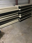 Metal Gondola Shelving Units, Adjustable Shelves, Pegboard, Black Beige. Fixed Price $5.00.