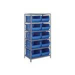 Quantum 2475-954 Heavy-duty Galvanized Steel 8 Shelf Shelving Unit W/ 10 Bins.... Fixed Price $1471.99.