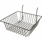 6 Pack Econoco Black Small Basket For Slatwall Gridwall Pegboard. Fixed Price $36.50.