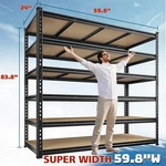 Heavy Duty Metal Garage Shelving Rack 2000LBS 4/5/6-TIER Steel Shelf 60"/72"/84". Fixed Price $244.40.