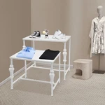 Modern Standing Display Rack, Retail Clothing Shop Tables White 2PCS. Fixed Price $113.47.
