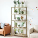 5-TIER Wire Shelving Unit Heavy Duty, Adjustable, Modular & Gloss Gold. Fixed Price $65.99.