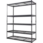 5-LEVEL Metal Shelving Rack: 400LB/SHELF, 60X24X78IN, Rust-resistant Black. Fixed Price $177.49.