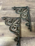 Vintage Set Of Cast Iron Garden Corner Brace Bracket Corbels 11 3/8 X7.75. Fixed Price $39.00.