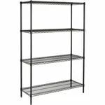 Shelf Wire Shelving Unit 18X48X75 Inch Storage With Liners And Casters Black. Fixed Price $169.99.