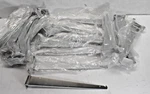 24 Pack 14" Chrome Slatwall Knife Bracket Shelf Retail Shelving Display With Lip. Fixed Price $40.14.