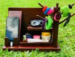 Table Holder Fancy Shelf Clock Desk Handmade Wood Decoration Store Interior. Fixed Price $69.55.
