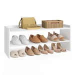 Vasagle Shoe Rack For Closet, Stackable Tiers (32.3"W), White. Fixed Price $37.14.