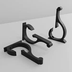 Wall Mounted Shelf Brackets For 3/8" Thick Clear 6X21 Tempered Glass. Fixed Price $27.29.