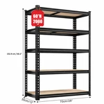 5-TIER Heavy Duty Metal Shelving Storage Adjustable Garage Shelves Utility Rack. Fixed Price $34.99.