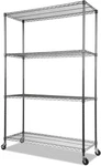 Complete Wire Shelving Unit W/caster, 48" X 18" 72", Black Anthracite. Fixed Price $163.14.