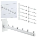 10 Pack 6-BALL Waterfall Slatwall Hook 12" White Round Tube Hanging Display. Fixed Price $57.90.