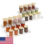 Lifewit 2-PACK 3-TIER Clear Plastic Spice Rack Cabinet Organizer Storage. Fixed Price $28.48.