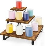 3 Tier Wooden Retail Display Shelves, Portable Rack For Counter. Fixed Price $49.58.